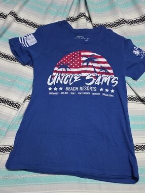 Grunt Style Blue 'Uncle Sam's Beach Resorts' Graphic Tee